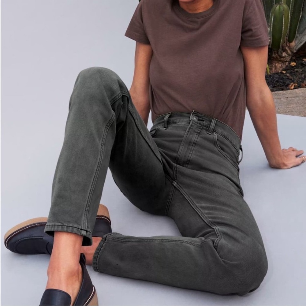 Everlane High-Rise Slim Straight Cigarette Ankle Jeans Gray Wash Size 30